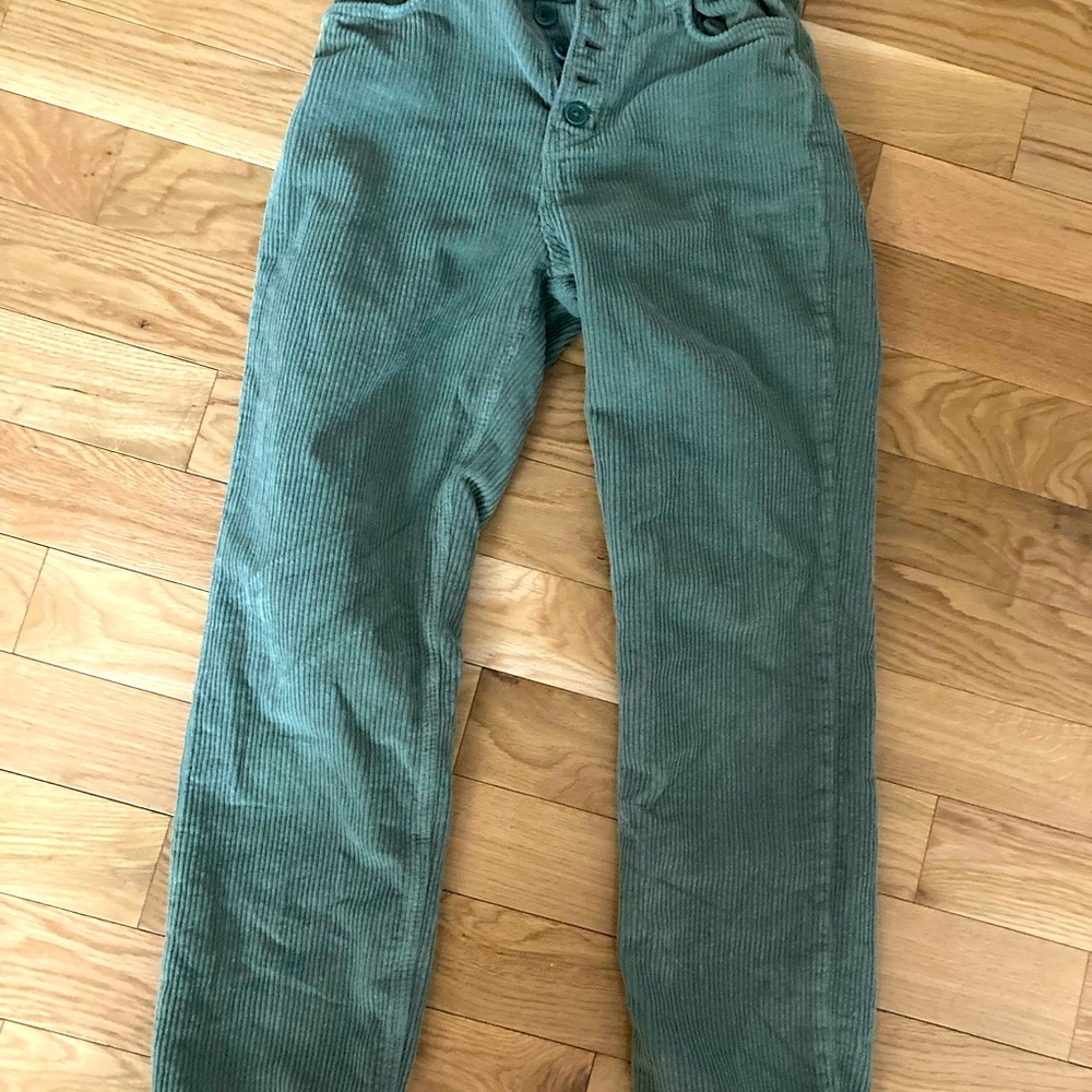 Reformation size 27 Cynthia Button corduroys in sage